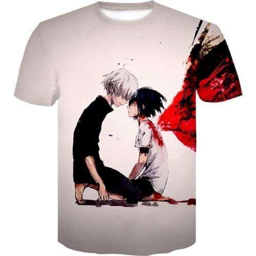 2021 New Tokyo Ghoul 3d Printing Male T-Shirt Cartoon Anime That Female Universal Creative Round Neck Short Sleeve Tops