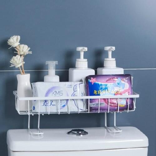Wall-mounted Iron Shelf Toilet Storage Rack For Bathroom Organizer Towel Lotion Storage Bathroom Accessories Housekeeper On Wall