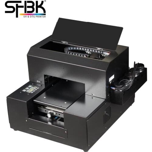 A4 UV flatbed printer is used for acrylic PVC metal glass embossed textile application widely free shipping with five-color ink