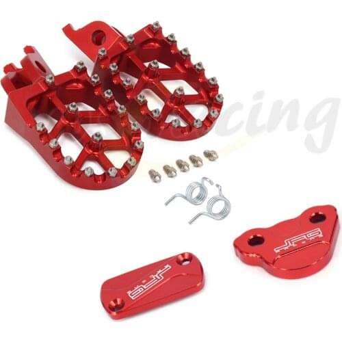 Footpegs Foot pegs FootRest Pedals Front Rear Brake Cap For HONDA CRF250R CRF250X CRF450R CRF450X CRF 250R 250X 450R 450X 250RX