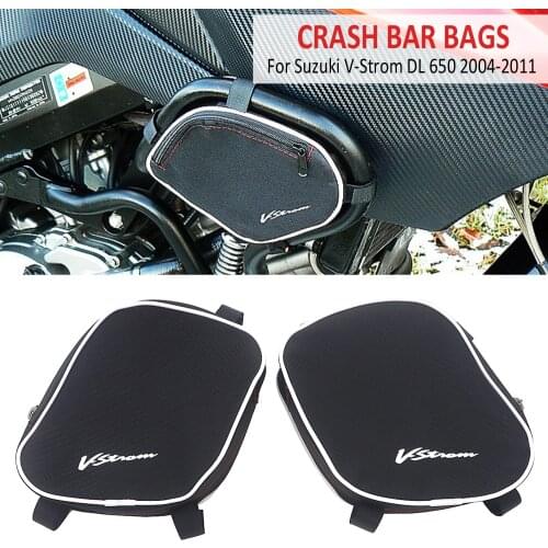 For Suzuki V-Strom 650 DL650 Motorcycle Frame Crash Bar Bags Repair Tool Placement Bag For Givi For Kappa Waterproof Bag 04-11