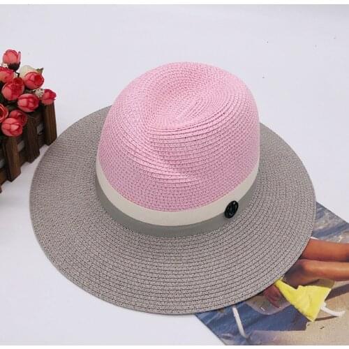 Summer Panama Hats For Women Fashion Colorful Jazz Beach Hat Cooling Ladies Summer Straw Hat