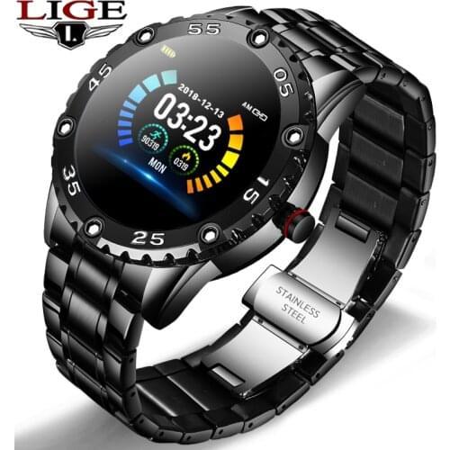 LIGE 2020 New Smart Watch Men Waterproof Sport Heart Rate Blood Pressure Fitness Tracker Smartwatch Pedometer reloj inteligente