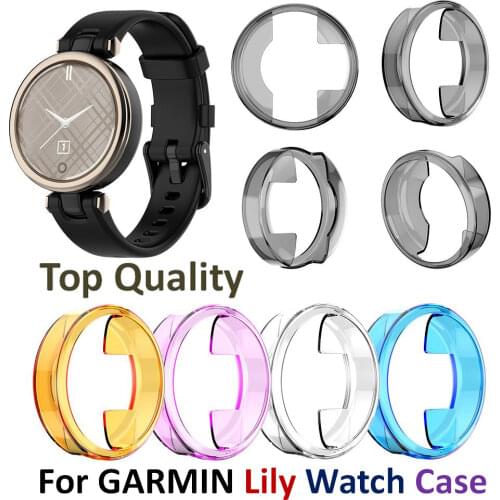 For Woman Watch Screen Protector Case TPU Replacement Shell Smart Bracelet Frame Protective Cover For Garmin Lily Watch Cases