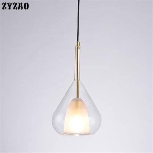 Postmodern Nordic Simple Design Pendant Lights Bedside Bedroom Glass Hanging Lamp Home Decor Restaurant Dining Room Led Hanglamp
