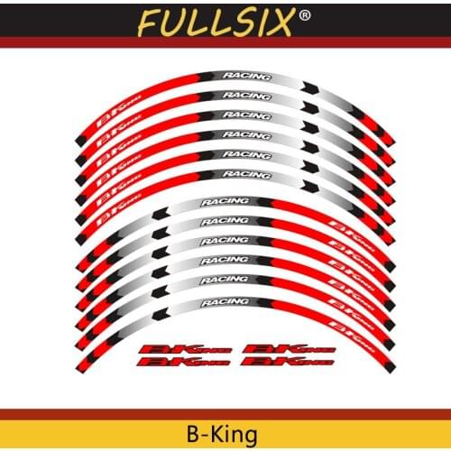 Motorcycle Rim stripes Decals 17inch Wheel Sticker Reflective Tape For SUZUKI B-King 400 600 1300 Reflective sticker