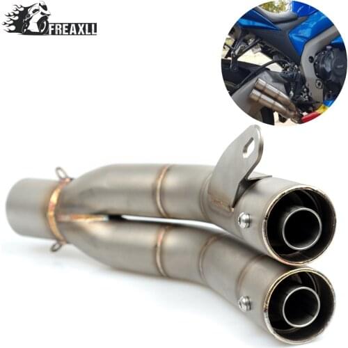 36-51MM Universal Motorcycle Double Exhaust Muffler Pipe escape moto For Suzuki YAMAHA MT 09 T-MAX 500 YZF R1Kawasaki Z 800 1000