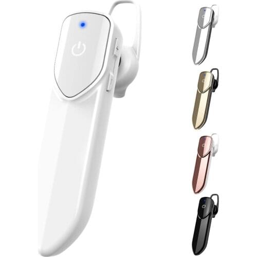 V19 Business Bluetooth 5.0 Single Ear Wireless Earphone with Stereo HD Call
