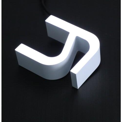 Waterproof Frontlit 3D Luminous Acrylic Sample Letter Alphabet Y Facelit LED Small Signage