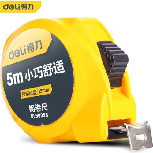 Deli Retractable Ruler Measuring Tape Portable Pull Ruler Metric Gauging Tool High Accuracy Auto Lock Gauging Tape Measure