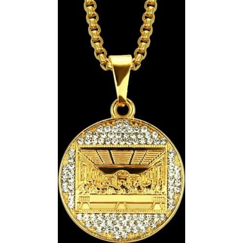 Yellow and White The Last Supper Pendant Necklace