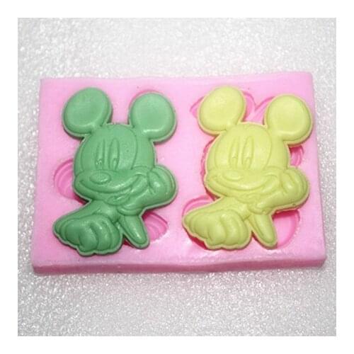 1 pcs 2 hole mickey Baking Tools / clay cake mold / decoration / chocolate mould FM