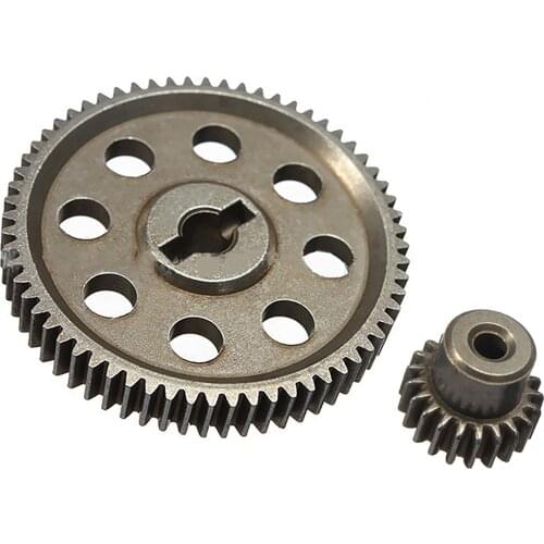 2pcs/set Metal Motor Gears 64T+29T/26T/21T Reduction Gear Set for HSP 1/10 94123/94111/94170/94107 RC Car Parts