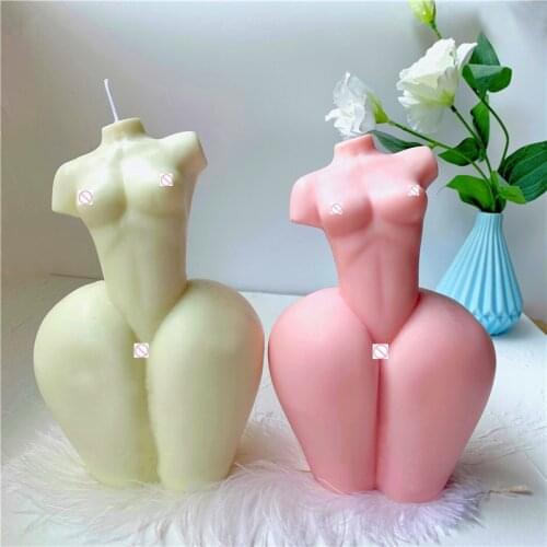 3D Big Butt Female Candle Silicone Mold DIY Handmade Aromatherapy Candle Crystal Epoxy Character Decoration Supplies Mold