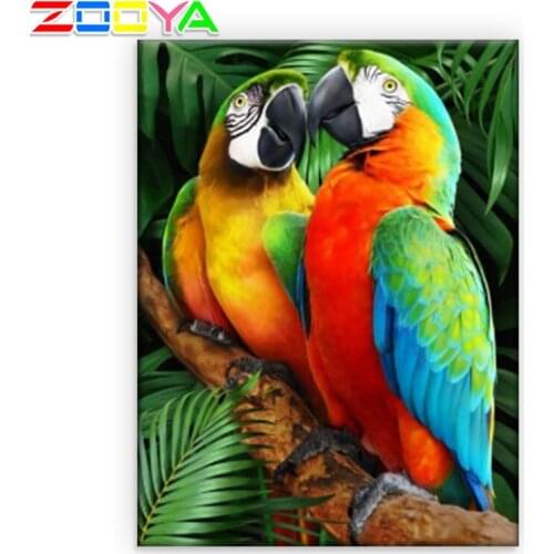 Full Diamond Diamond Painting Animal Parrot Diamond Embroidery Cross Stitch Animal Mosaic Family Craft Diamond Painting Sp494