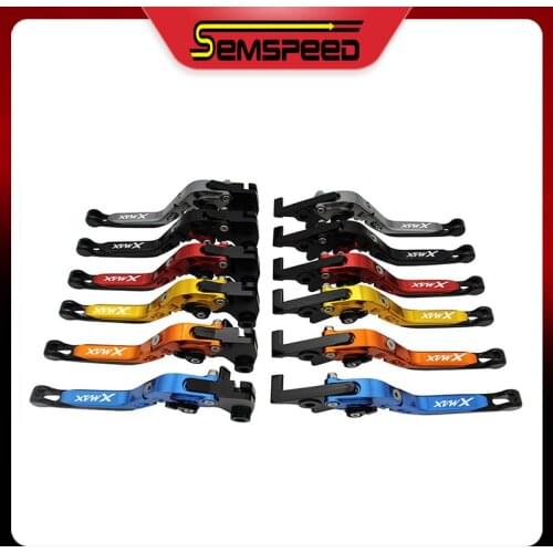 For XMAX Clutch Brake Lever Semspeed CNC Aluminum Folding extendable motorcycle brake levers for xmax 300 250 400 2017 2018-2020