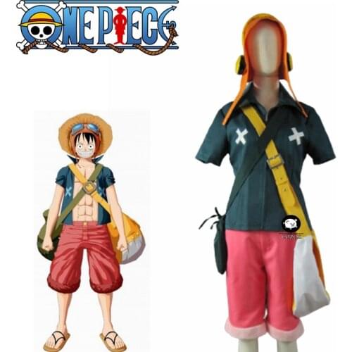 ONE PIECE FILM STRONG WORLD Monkey D Luffy Full Set Cosplay Costumes Customized Any Size