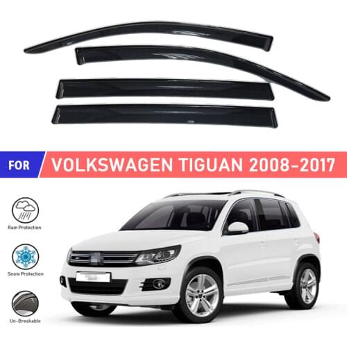 Window deflector for Volkswagen Tiguan 2008-2017 car window deflector wind guard vent sun rain visor cover car styling decor