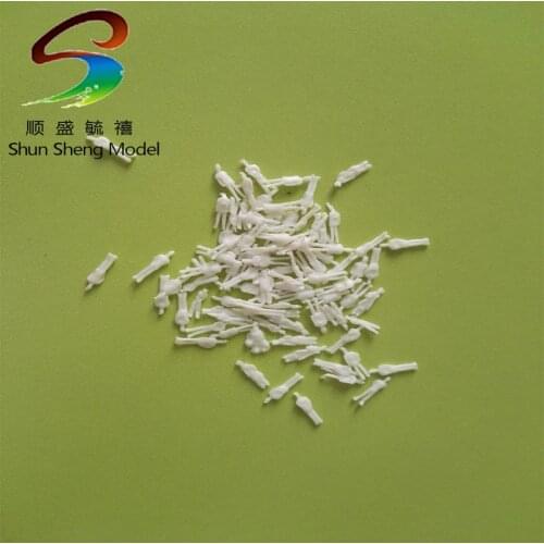 All Standing 1/200 white Figure 100pcs in the mini white Unpaint model Figure 0 scale model train passengers park street people