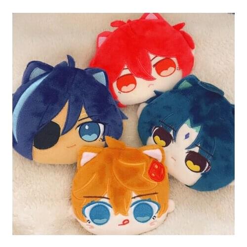 Genshin Impact Xiao Kaeya Diluc Tartaglia Zhongli Cute Plush 10cm Doll Coin Purse Wallets Game Soft Cotton Toy Xmas Gift