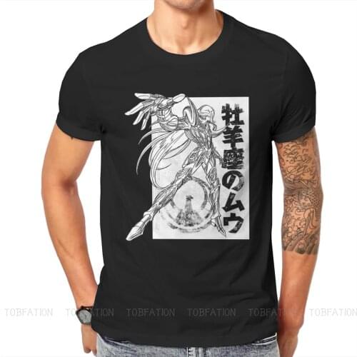 Mu no Aries Newest TShirts Saint Seiya Episode G Greek Mythology Men Harajuku Pure Cotton Streetwear T Shirt O Neck Big Size