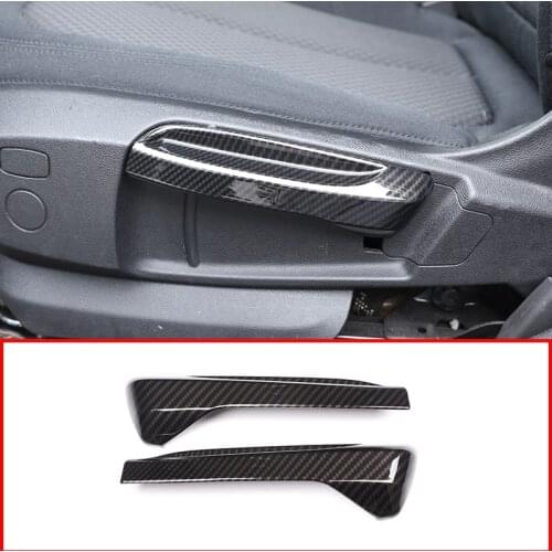 Carbon Fiber Style ABS Interior Seat adjustment button Frame Trim For BMW 1 2 Series Tourer 218i 220i 228i 2015-2017 Car Styling