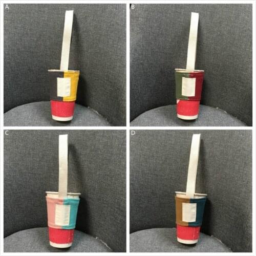 Portable Cup Bag Carrier Pure Cotton Cloth Cup Cover for Milk Tea Juice Lovely Odorless Small Gift Handbag Bottle Cover