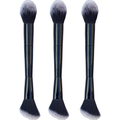 Professional Kabuki Makeup Brushes Blusher Blush Make Up Soft Foundation Powder Two HeadsBlending Concealer Cosmetic Brush Kit