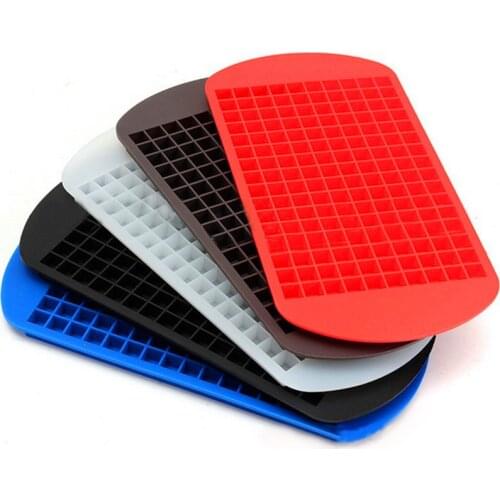 160 Grids Square Shape Silicone Ice Tray DIY Creative Mini Ice Cube Mold Fruit Ice Cube Maker Bar Accessories 24*12cm