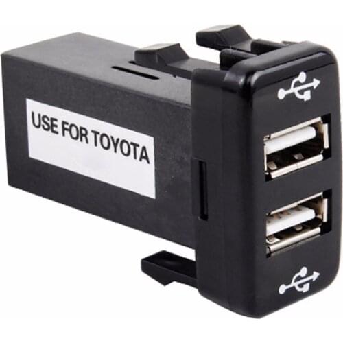Special Dedicated Car 5V 2.1A USB Interface Socket Car-charger Dashboard Mount Phone Input Socket Use Black Color for Toyota