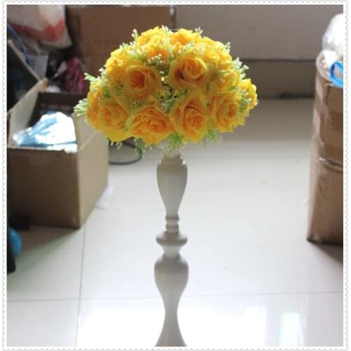 SPR Free ship Bride holding-yellow-25cm*15pcs New arrival wedding kissing flower ball party decoraion Hotel Arcade ornaments