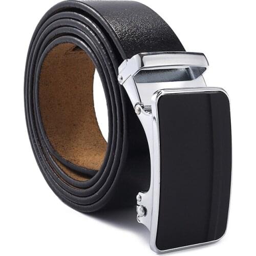TJ-Tianjun Hot Sell Single-layer Cowhide Men Automatic Buckle Belt High-grade Leather Business Men Retro Middle-aged Belt C4001