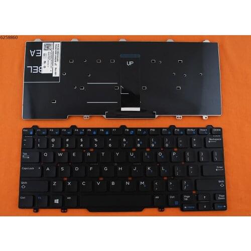 US QWERTY New Replacement Keyboard for DELL Latitude 3340 3350 E5450 E7450 E5470 E7470 Laptop Black NO Frame