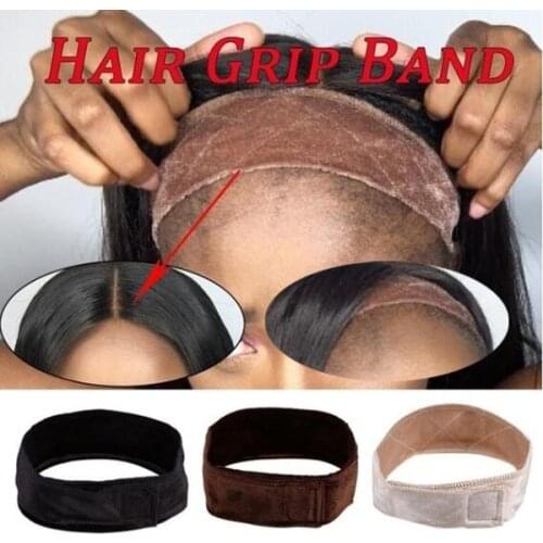 Women Non Slip Lace Wig Grip Band Adjustable Comfortable Velvet Headband Hair Scarf Gift Wig Hair Band Headband Wig Accessories