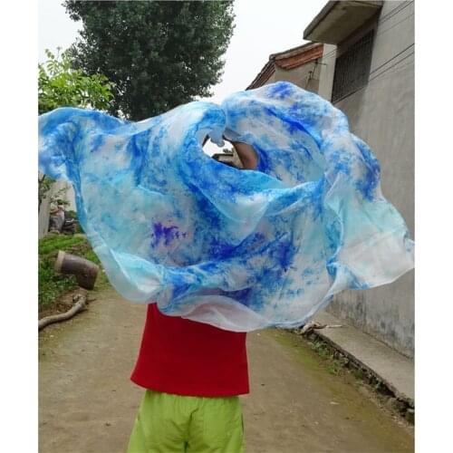 Women Bellydance Accessory Hand Scarf Tie Dye Belly Dance Silk Veils Stage Performance Props Super Light Colorful Free Shipping