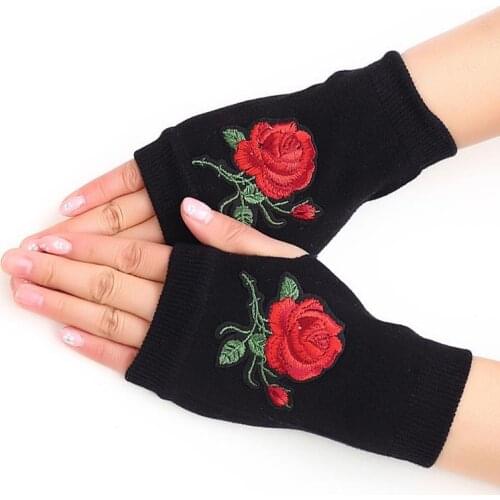 Winter Warm Fingerless Knitted Gloves Women Autumn Gloves Half Finger Driving Gloves Female Stretch Arm Glove Knitting Faux