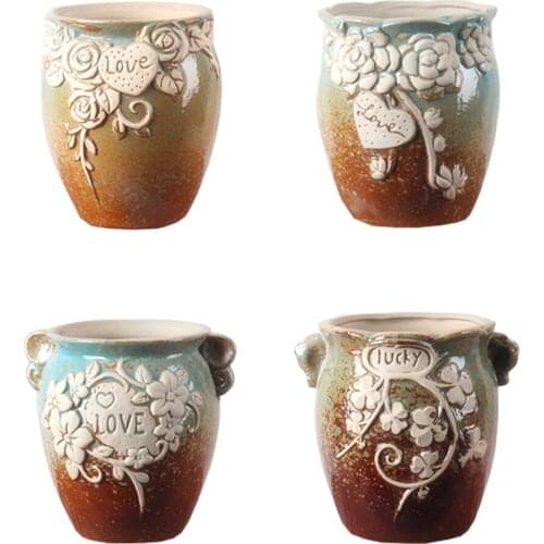 RBCFHl 1PC European Classic Ceramic Flowerpot Geometric Personality Creativity Simple Flower Pot Flowerpot Garden Supplie