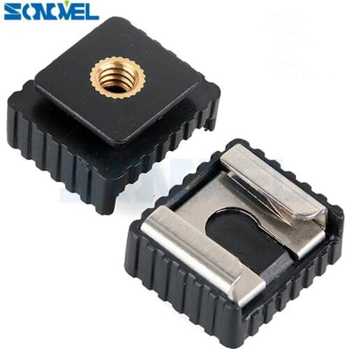 2Pcs SC-6 Hot shoe Adapter for flash Speedlite Standard Mount Photo Studio Accessories Mount Adapter to 1/4 Thread