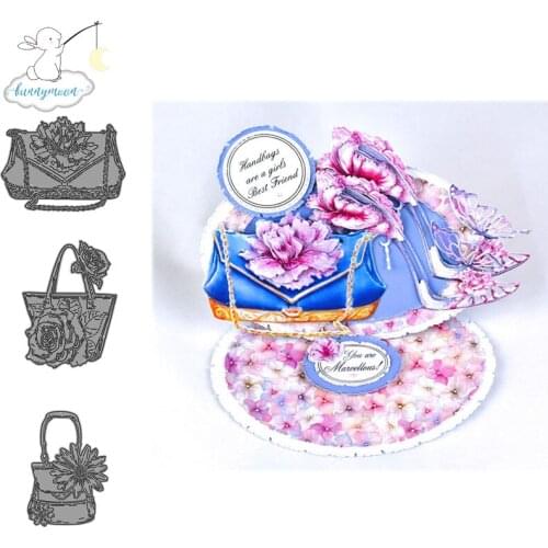 2020 New Arrival Flower Bag Metal Cutting Dies Embossing Scrapbooking Stencil Craft Cut Dies For DIY Card Crafts Handmade