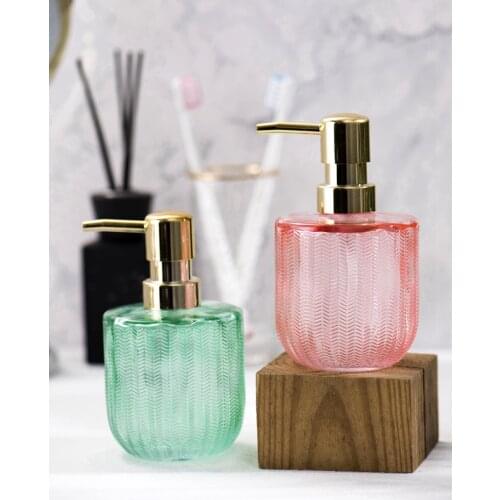 300ML Glass Bottles Nordic Home Liquid Soap Dispenser Hand Sanitizer Bottles For Bathroom Kitchen Porta Igienizzante Mani