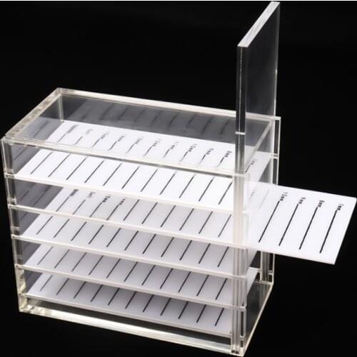 50sets 5 Layer Eyelash Extension Storage Box Acrylic Lash Holder Pallet For Individual Volume Lash Extension Display