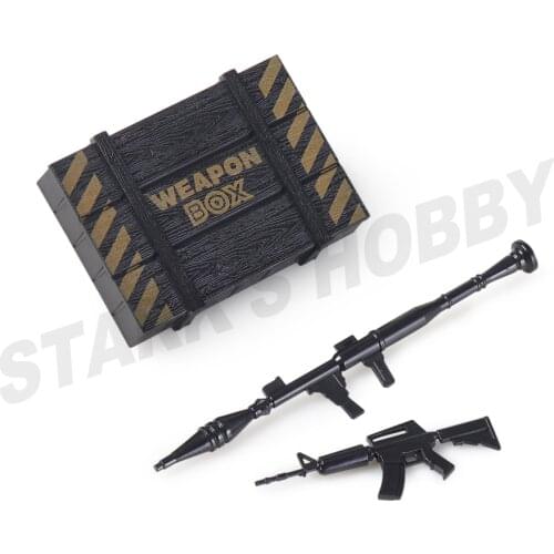 1/10 Scale Accessories Mini Rifle RPG-7 Weapons Box for 1:10 RC Crawler TRX4 D90 TF2 SCX10 CC01 Simulation Decoration Toy