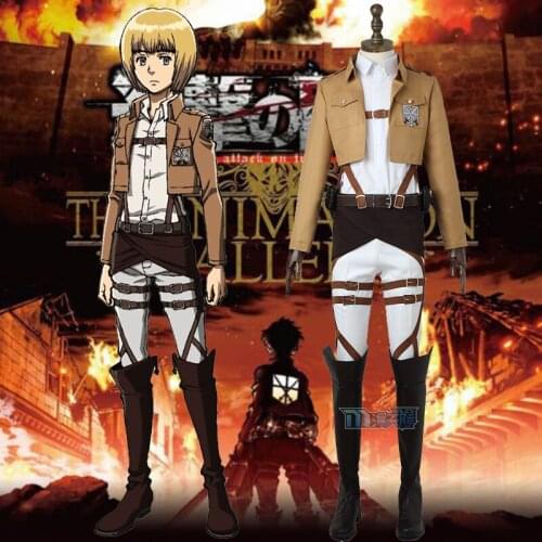 Anime Attack on Titan Armin Arlert Training Corps Coat Shirt Pants Uniform Cosplay Costume Halloween Men Free Shipping 2021 New