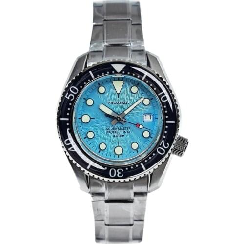 PROXIMA mens diving watches,diver men automatic mechanical watch 300m waterproof sports luminous NH35 wristwatches ceramic bezel