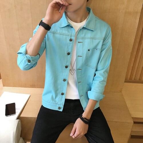 Spring Autumn Cowboy dropshipping Coats Mens Denim cotton Trendy Fashion Denim high-grade Jacket Mens Jeans Jackets Outwear Male