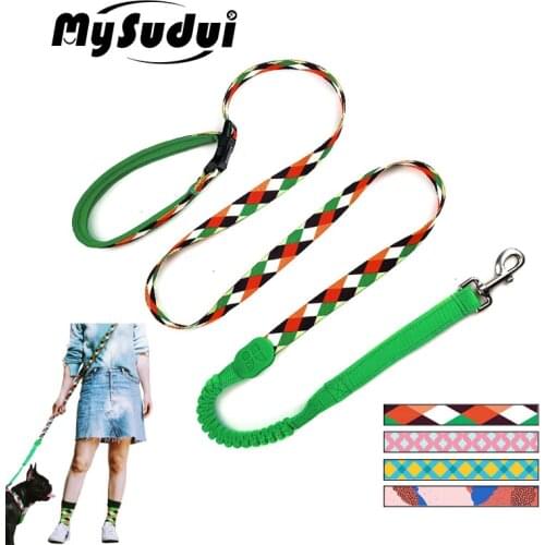 Dog Leash Running Hands Free Elastic Reflective Training Pet Bungee Dog Lead Leash For Dogs Extendable Strong Leads Pet Leashes