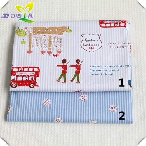 The European cartoon calico kindergarten baby cloth cotton three set handmade cotton cloth fabric