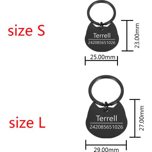 Free Engraving Pet ID Tag Anti-lost Pet Cat Collar Accessories Decoration Personalized Collars Cat Tags Engraved Tel Name Tag