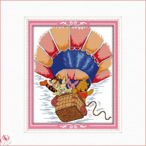 Cross-Stitch Kits Embroidery Handmade Decoration Air Travel Printed Stamped 14CT 11CT Fabric Gifts Thread DMC Needlework Kits