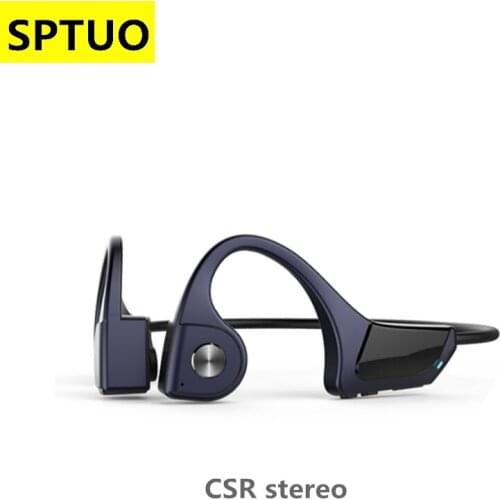 SPTUO Bone Conduction Headphones CSR Stereo Bluetooth wireless Sports Earphone Hands-free with microphone